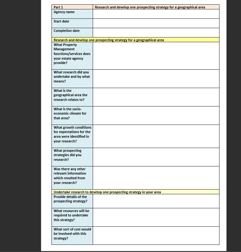 Australia)Please answers all three PartsCase StudyTask 1To demonstrate competency in this unit,