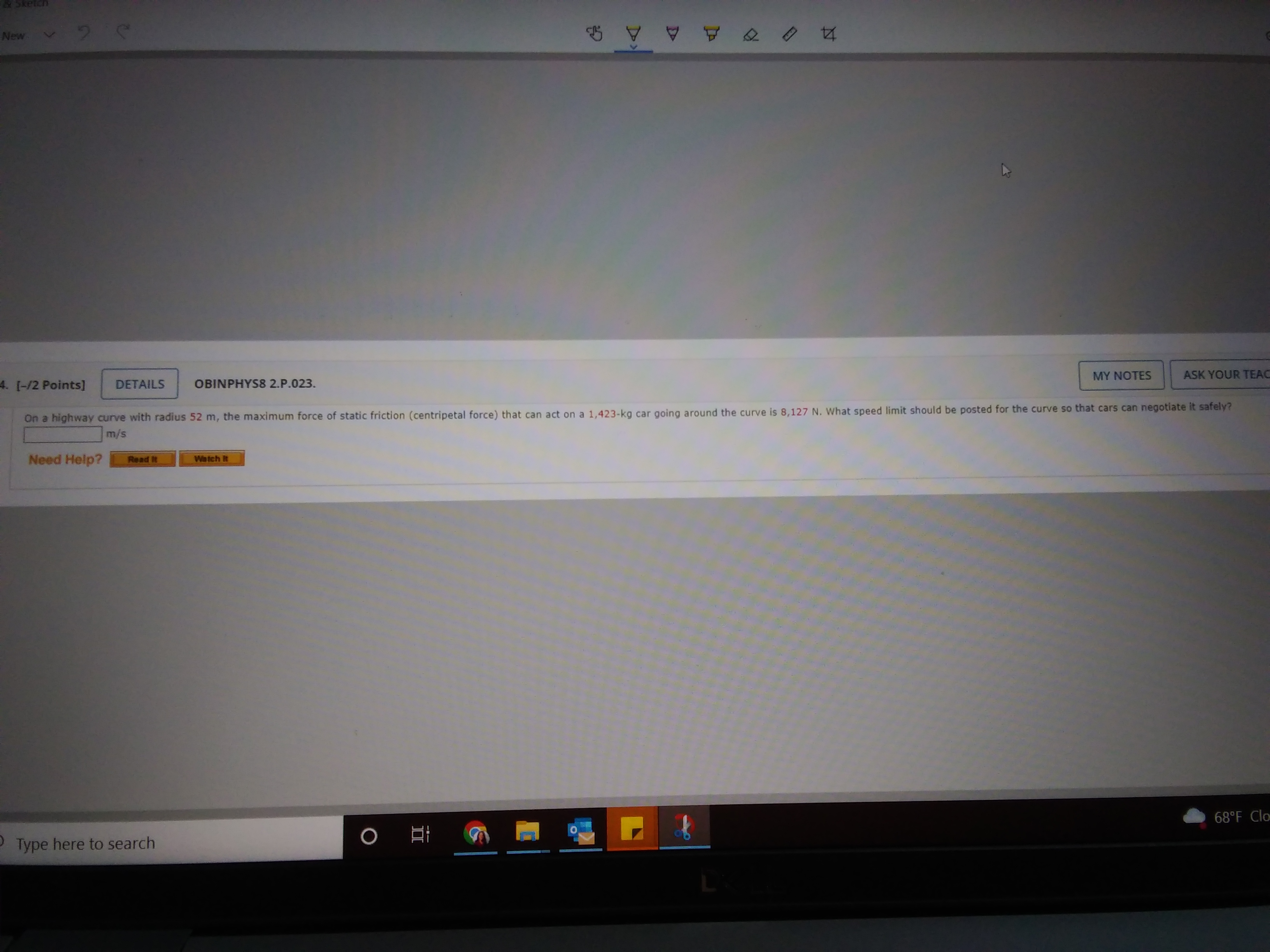  New V 4. [-/2 Points] DETAILS OBINPHYS8 2.P.023. MY NOTES ASK