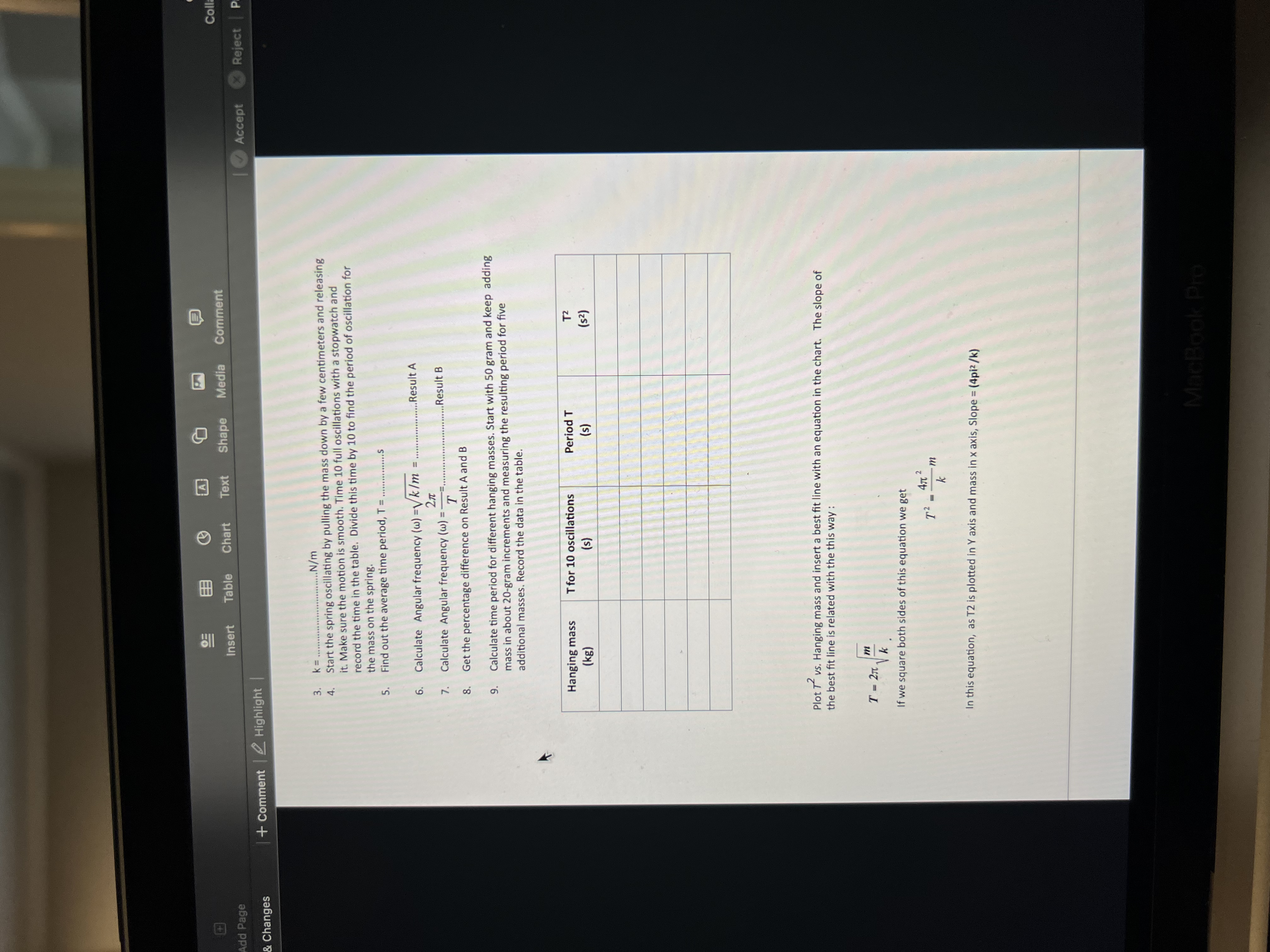 Insert Accept Reject | Changes + Comment Highlight Now, k = 4