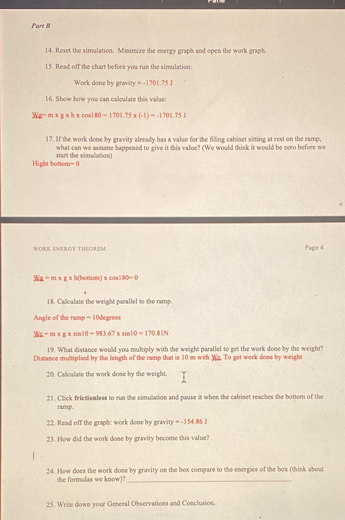 I need help with questions 20-25 please1. Note that gravity in this