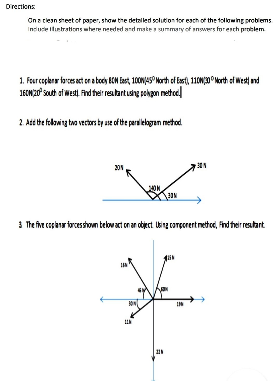 Please answer. using analytical method. Directions: On a clean sheet of paper,