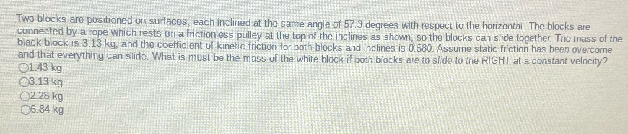 Please show steps and plug numbers into equations thank you! Two blocks