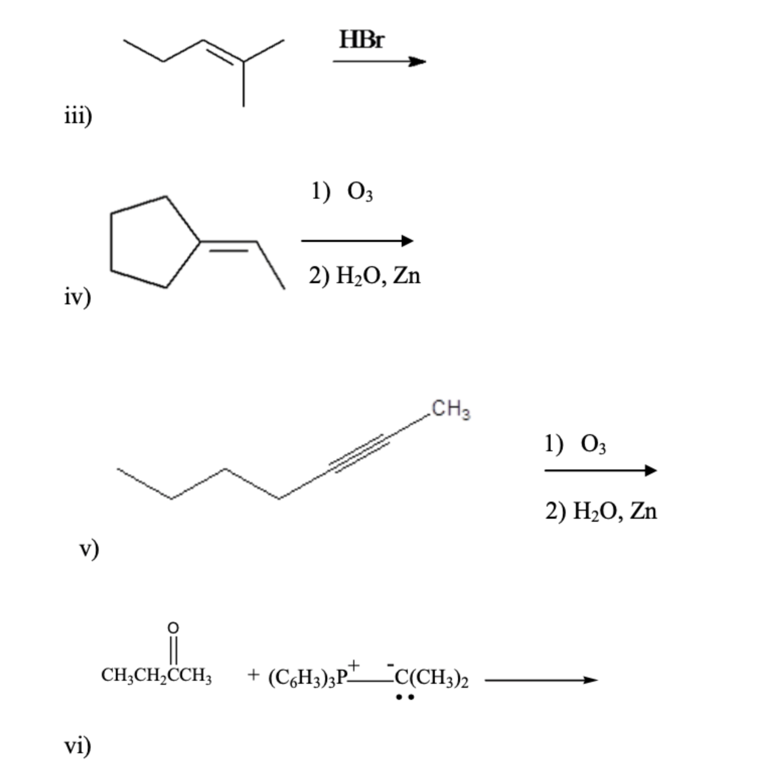  draw the reaction takes place.).(4 points) 