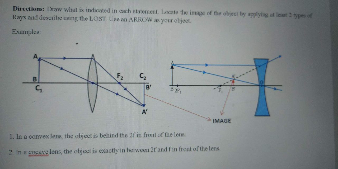 Property of light involve B. Two Types of Rays applied in locating
