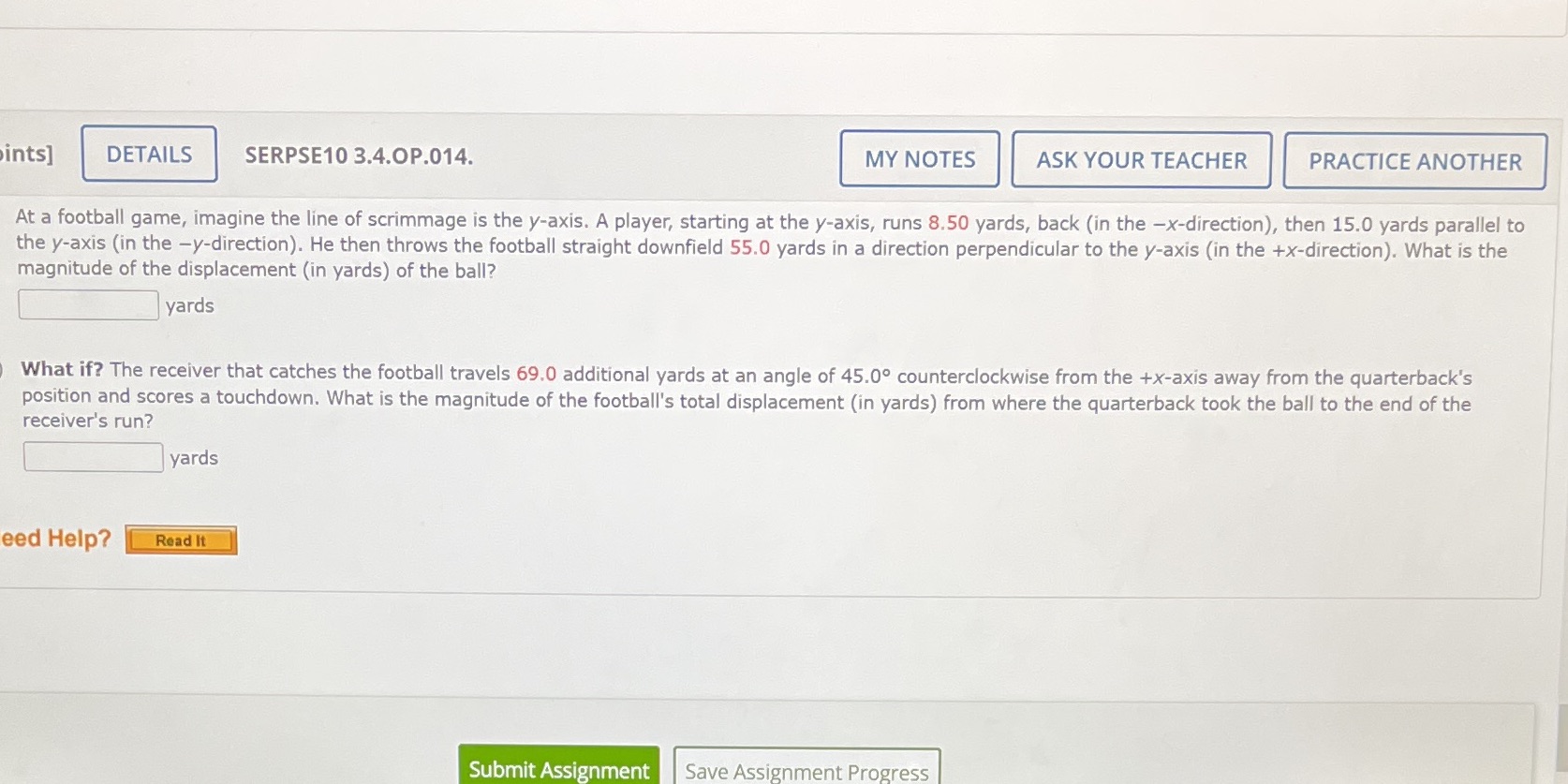  ints] DETAILS SERPSE10 3.4.OP.014. MY NOTES ASK YOUR TEACHER PRACTICE ANOTHER
