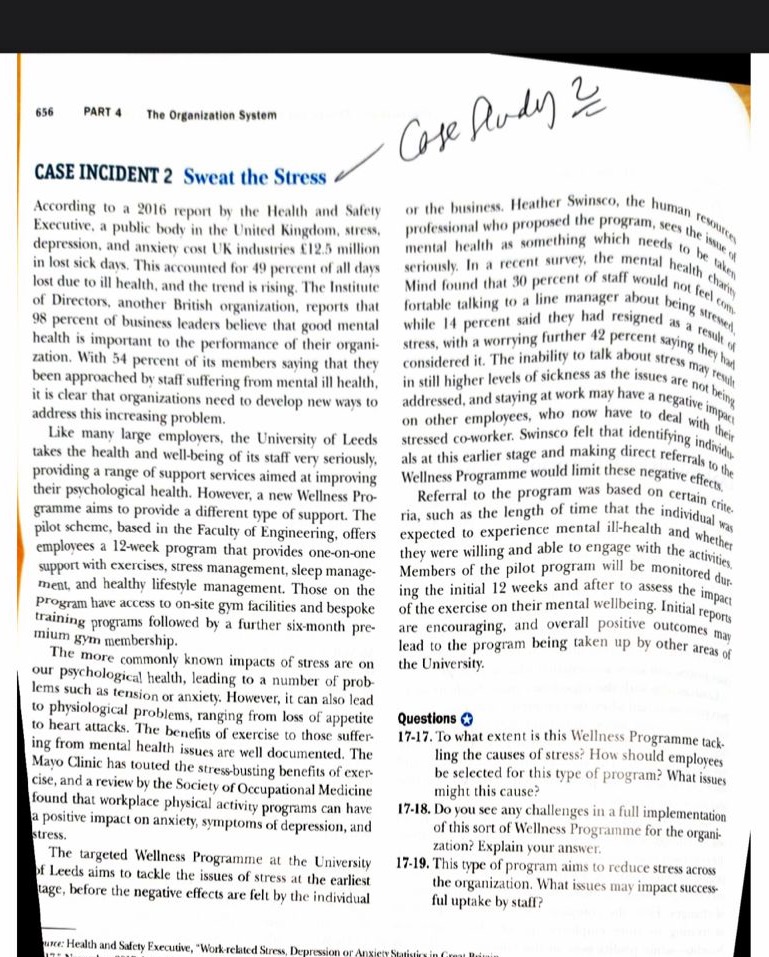 to what extent is this Wellness Programme tackling the cause of stress?