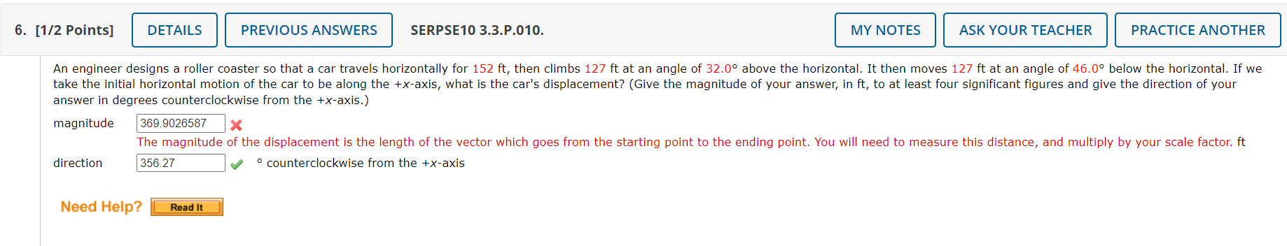 time to correct my mistakes carefully! 4. [0/2 Points] DETAILS PREVIOUS ANSWERS