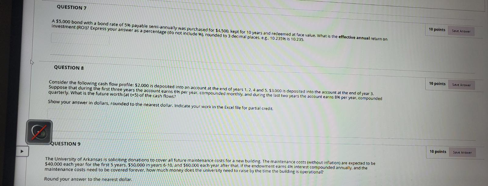 Please help the question are complete QUESTION 7 10 points Save Answer