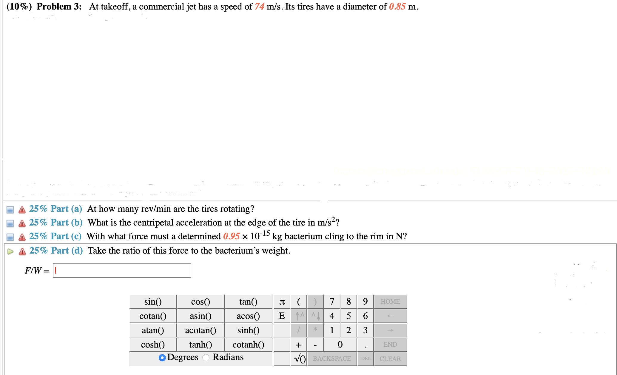 of the planet is M = 10 x 1024 kg. POT .