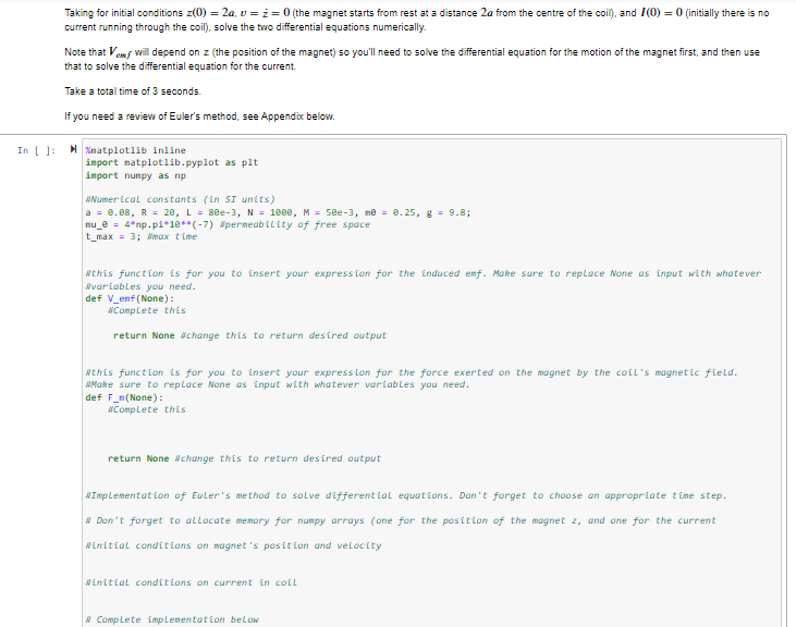 with / turns of wire. and radius a. The coil has an