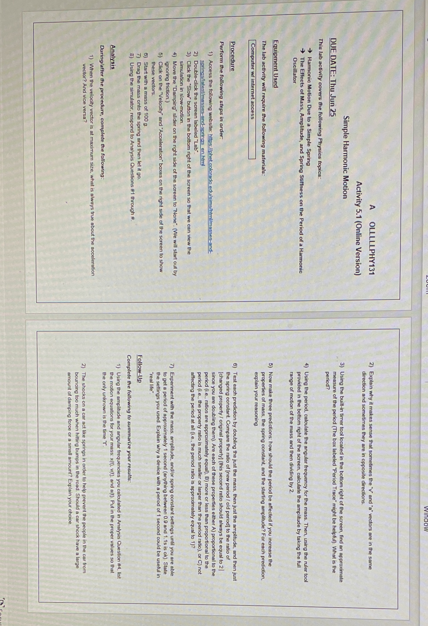 I need help with questions one through seven on the analysis and