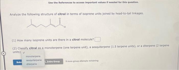  Use the References to access important values if needed for this
