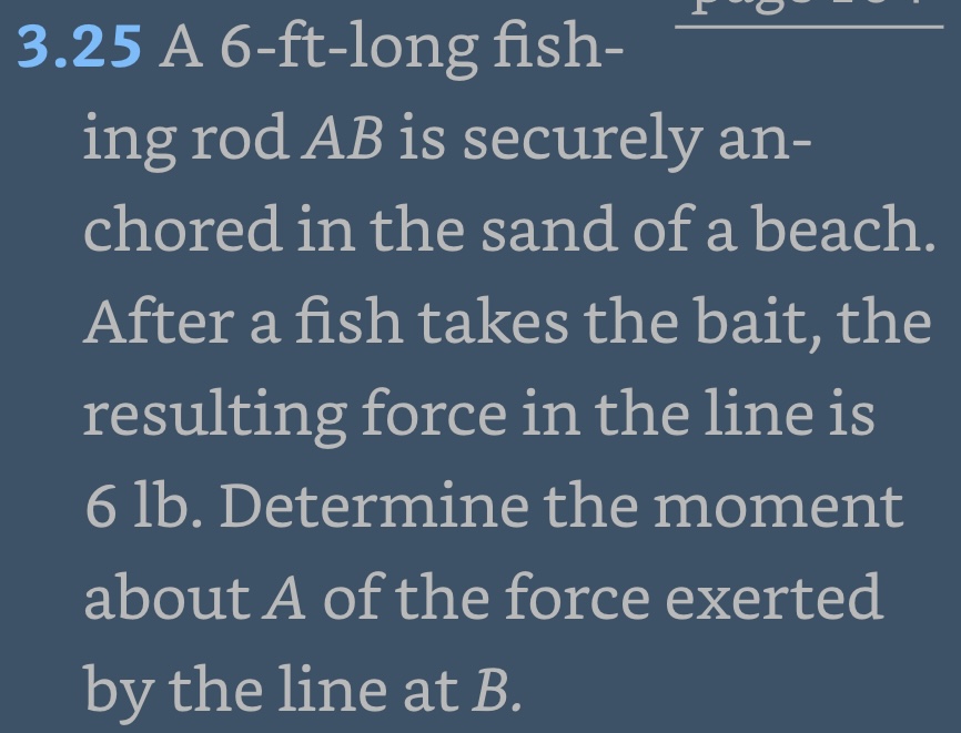 I am having some trouble with this question 3.25 A 6-ft-long fish-