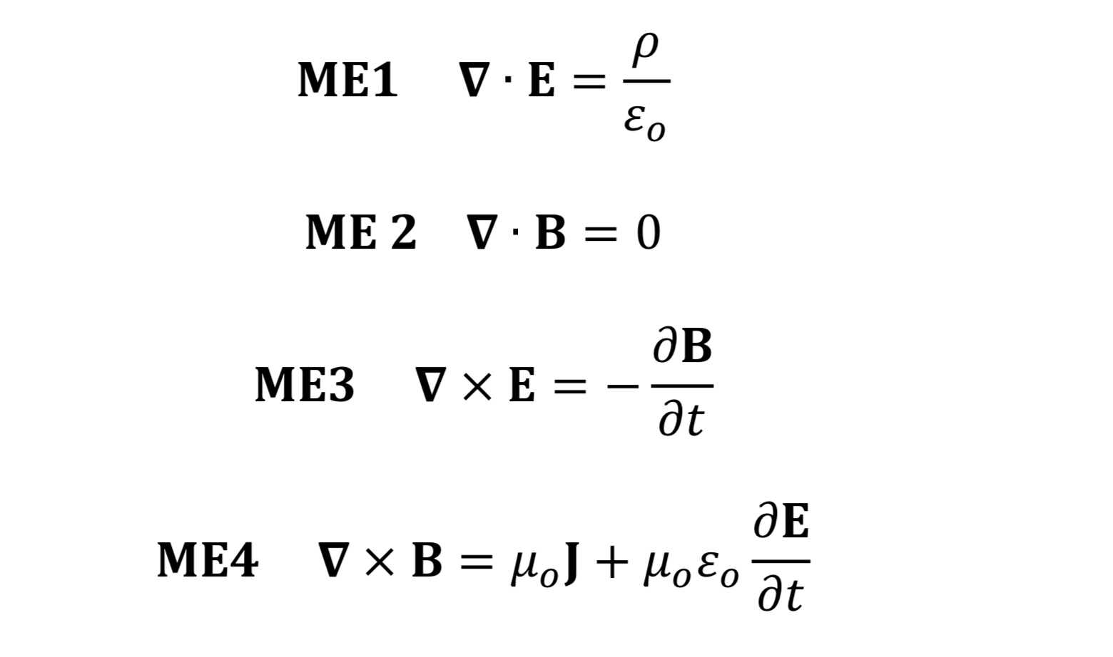 ME1 V . E = P Eo ME 2 V .