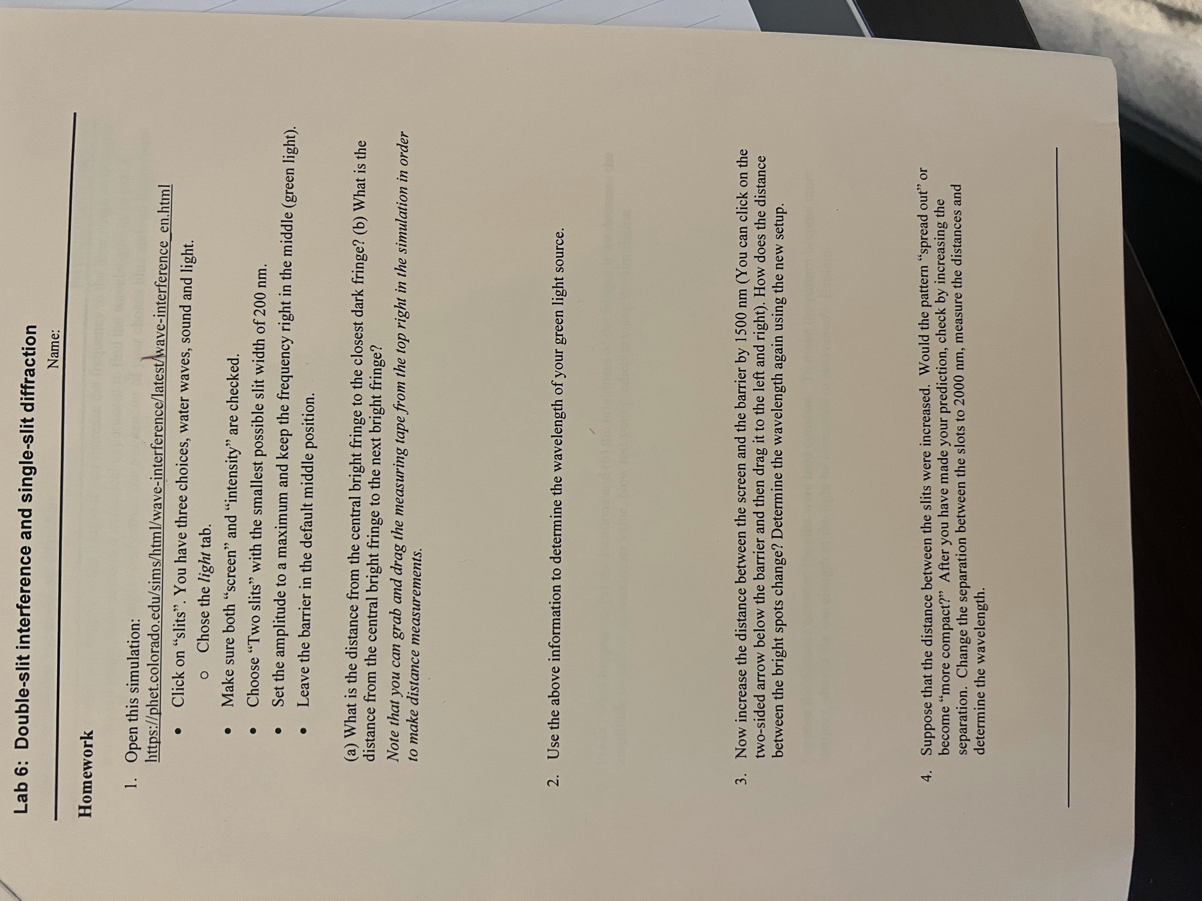 Predict what will happen to the fringes if you increase the frequency