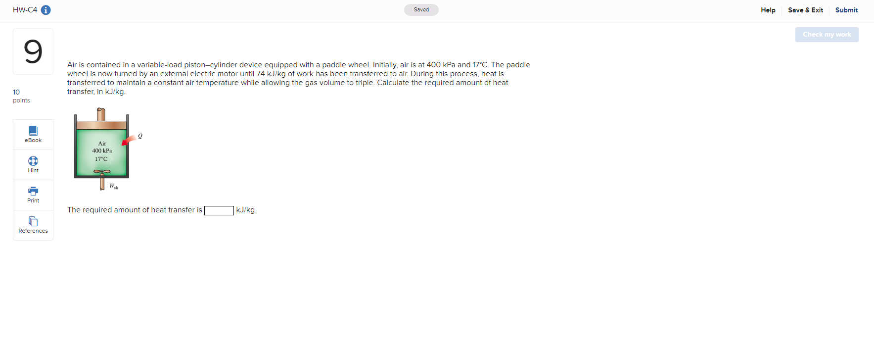 HW-C4 i Saved Help Save & Exit Submit Check my work