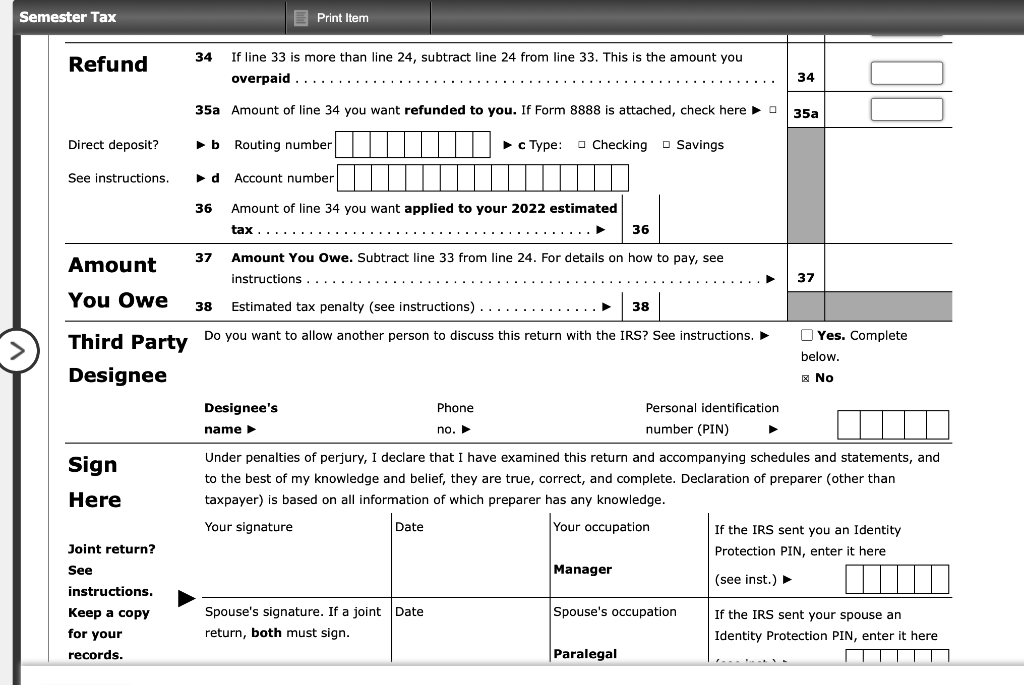 Wanda B Dean Page 2 16 Tax (see instructions). Check if any