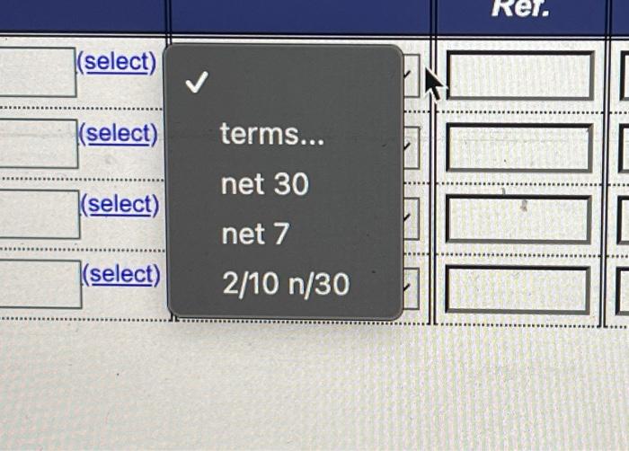 Invoice No. 201. Remember to enter all answers to the nearest whole