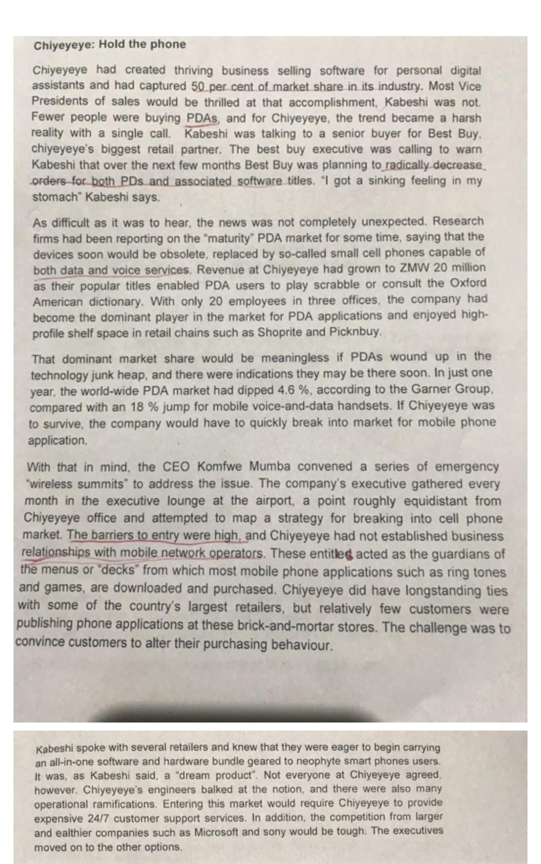  Please assist as the question is based on a case study