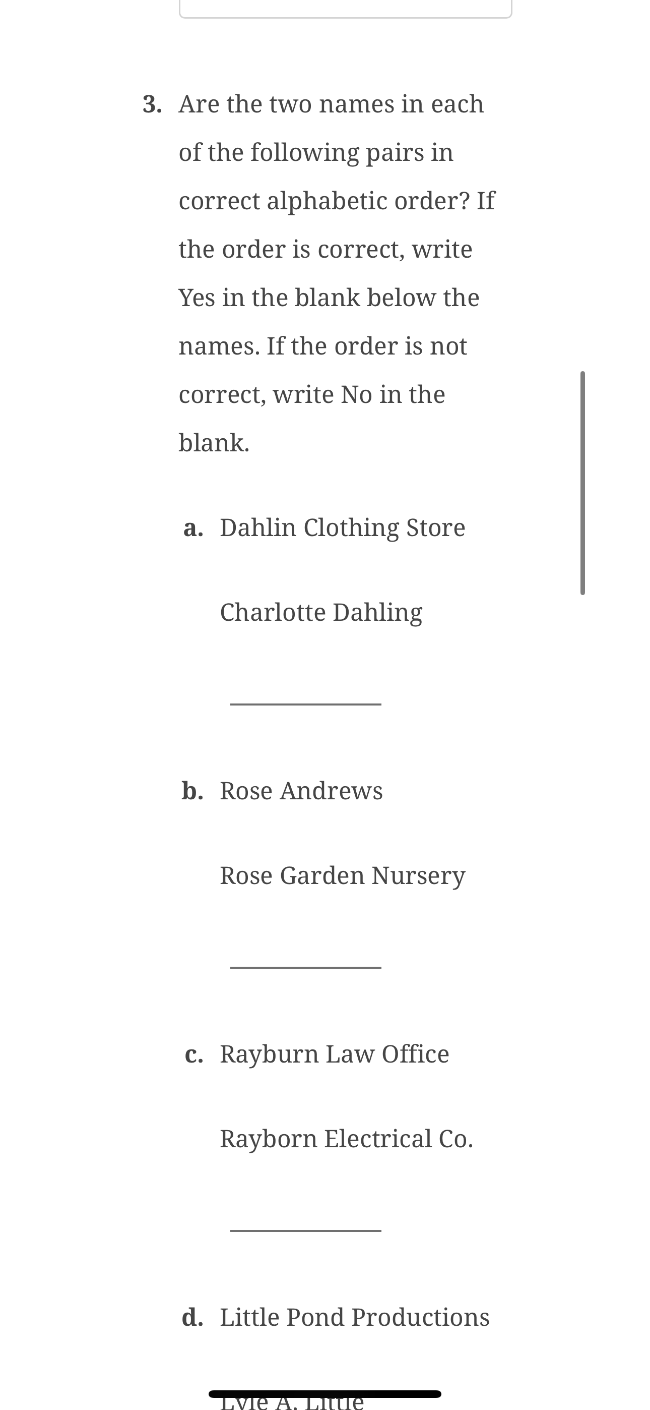  Rule 1: Self-Check Index each name in the table. Code each