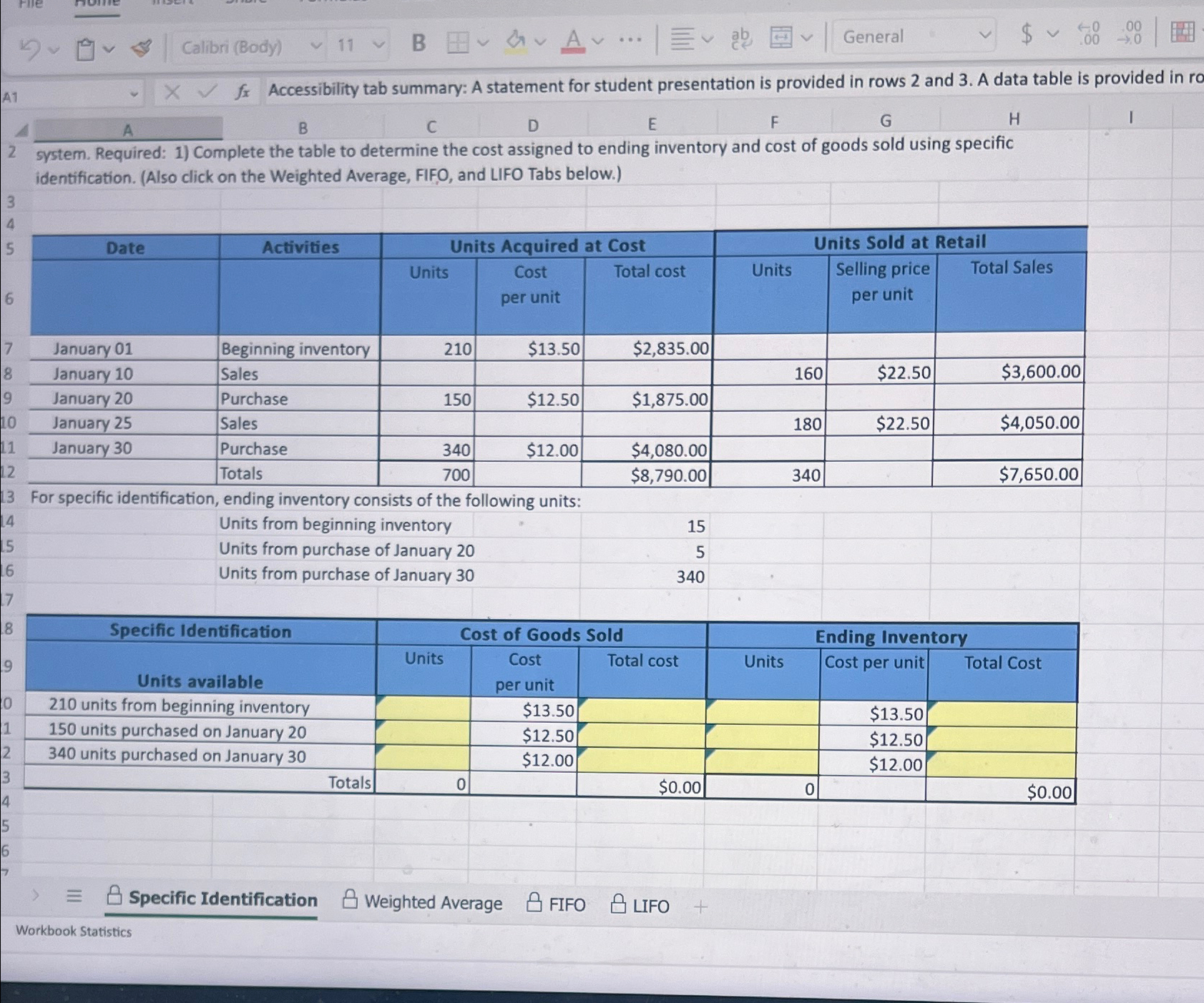  system. Required: 1) Complete the table to determine the cost assigned