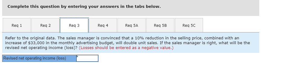 some time. The companys contribution format income statement for the most recent