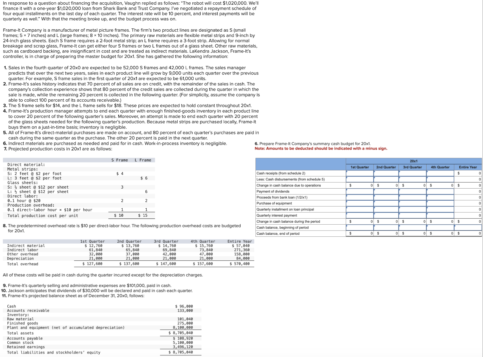  Please answer #6 chart shown in picture 