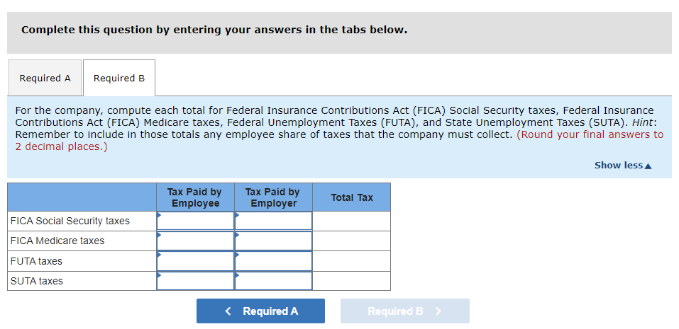 nine employees. FICA Social Security taxes are 6.2% of the first $137,700