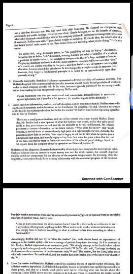 philosophy? 4. Provide your assessment of Berkshires acquisition of Precision Castparts (PCP)?