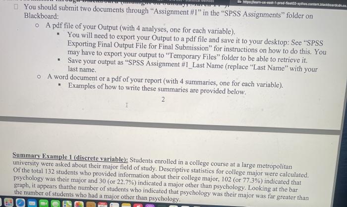 in the "SPSS Assignments" folder Edit your Output o Change the values