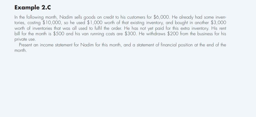  .. this is All information about the question Example 2.c In