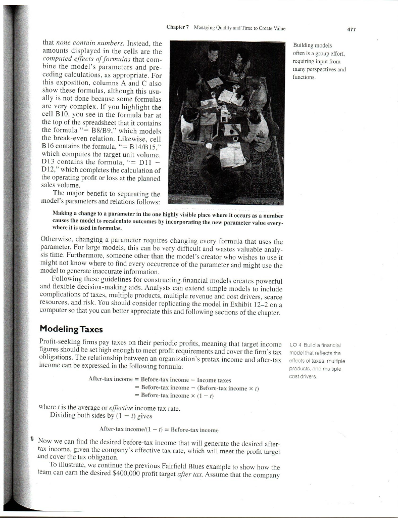 the Identifying Elements of a Financial Model section in Chapter 12 of