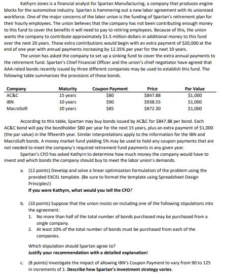 comments, etc.) as you complete each template! Use analytic solver to complete