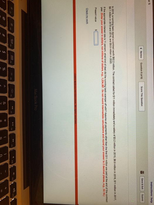  er S In 2015, a running back signed a contract worth