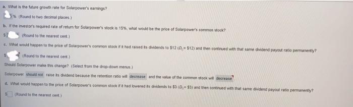 question Measuring growth Solarpower Systems canned $20 share at the beginning of