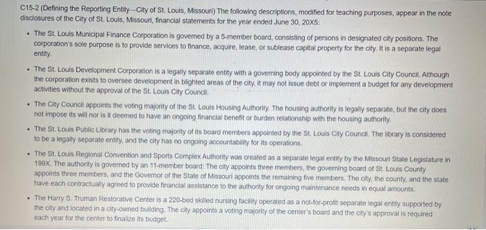 please type it on computer dont write it by hand C15-2 (Defining