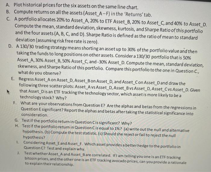 please use excel and show your work(including equations used in excel for