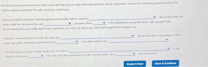 cions available through revolving credit lines. draft protection without getting into trouble