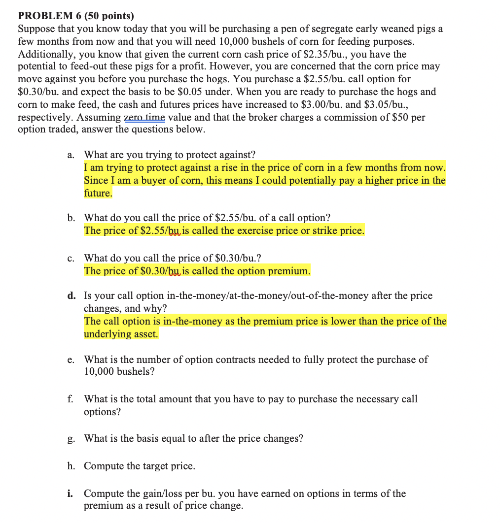  NO CONTRACT SIZE IS GIVEN! This is for a Ag Finance