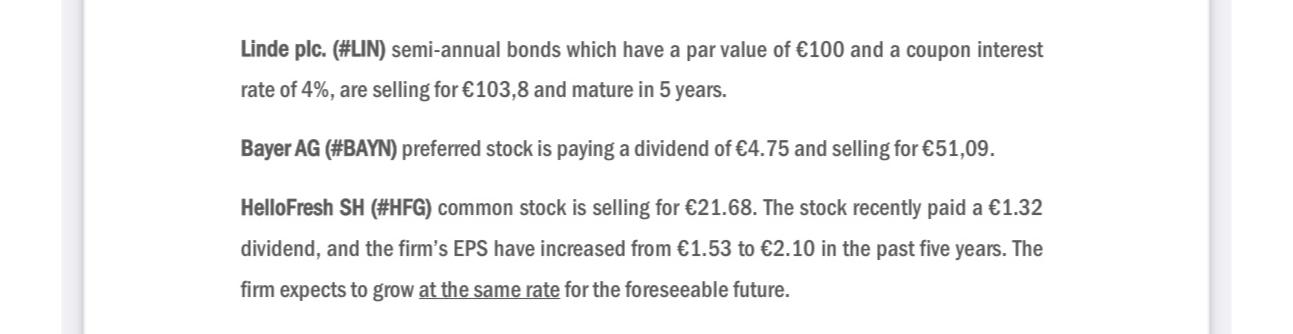  A- Business Description : The report should begin with some basic