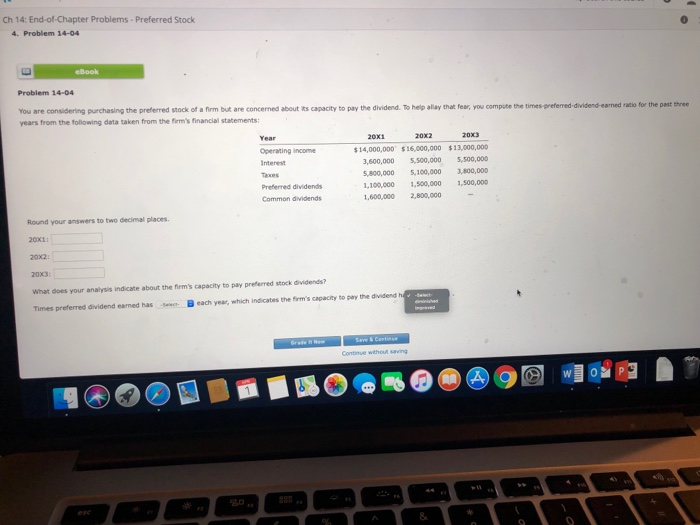  Ch 14: End-of-Chapter Problems Preferred Stock 4. Problem 14-04 Problem 14-04