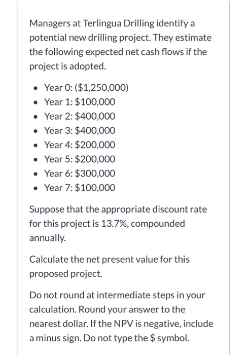  Managers at Terlingua Drilling identify a potential new drilling project. They