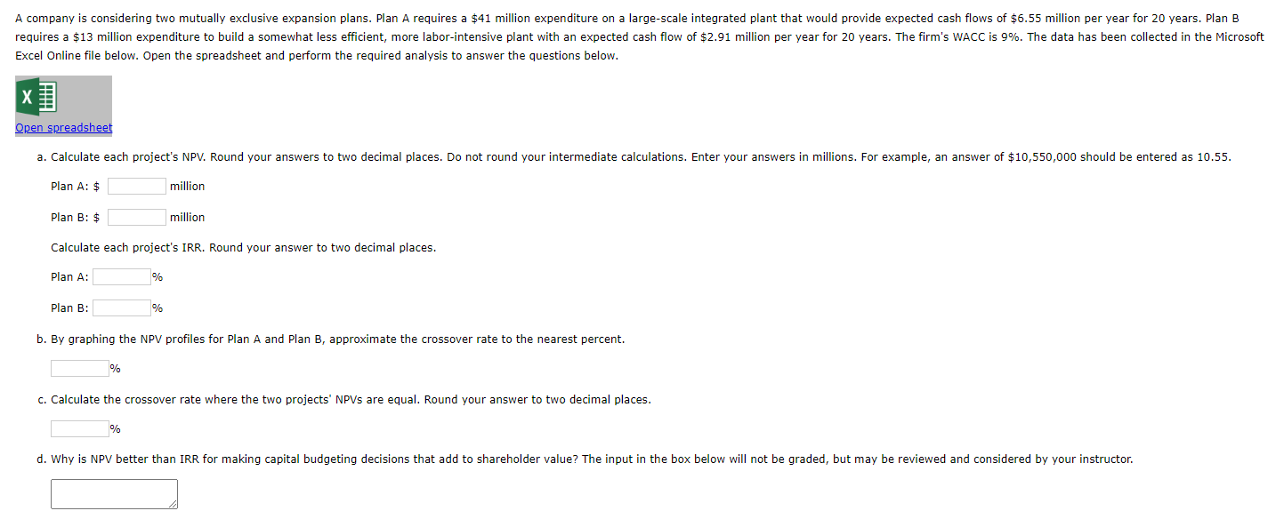  Excel Online file below. Open the spreadsheet and perform the required