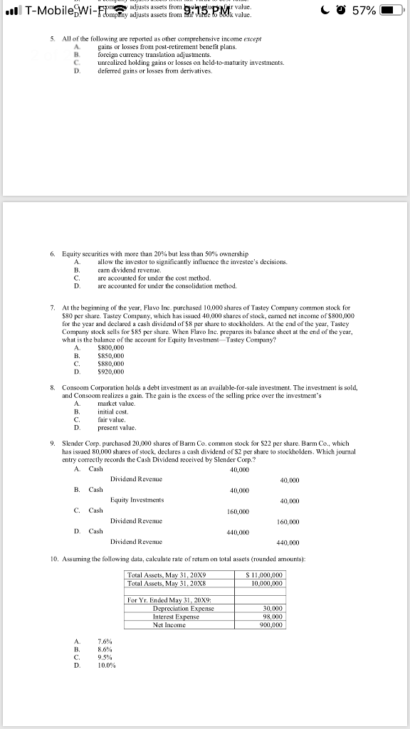 PM T-Mobile Wi-Fi 57%-. CHAPTER 10 Debt investments not held to maturity
