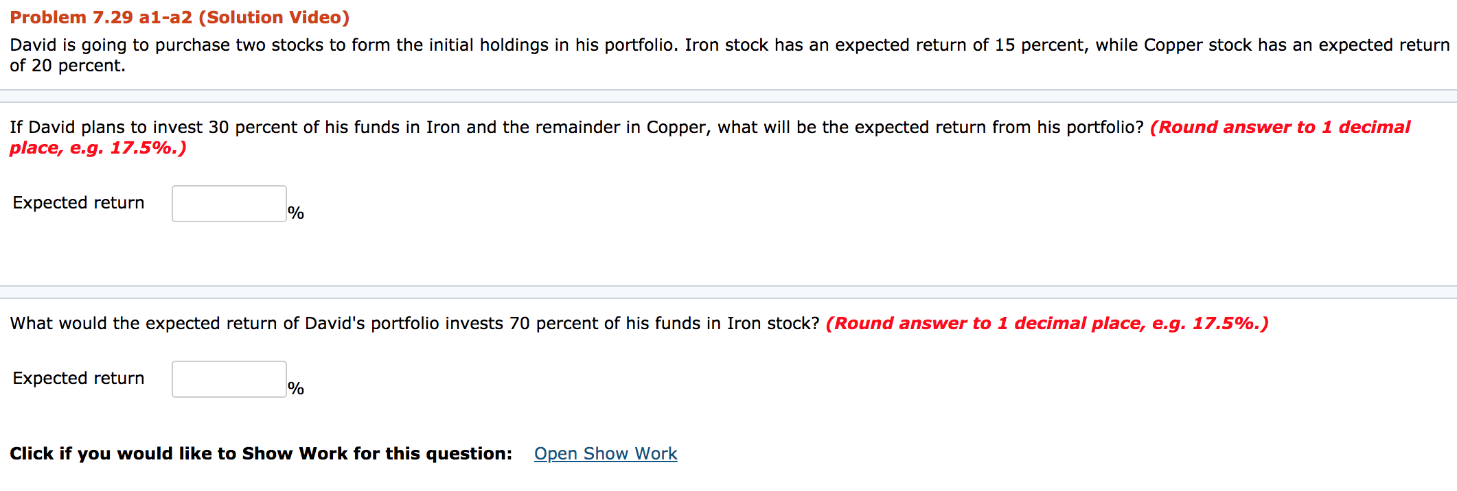 Problem 7.29 a1-a2 (Solution Video) David is going to purchase two