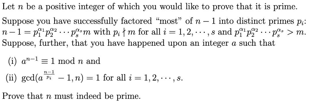 Hand written solution required Let n be a positive integer of which