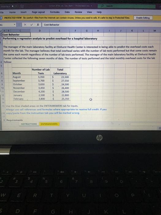  Gow should this be completed in Excel ? Could you please