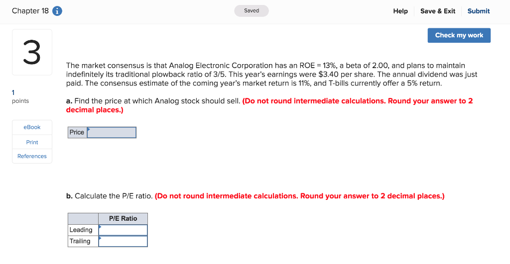  Chapter 18 Saved Help Save & Exit Submit Check my work