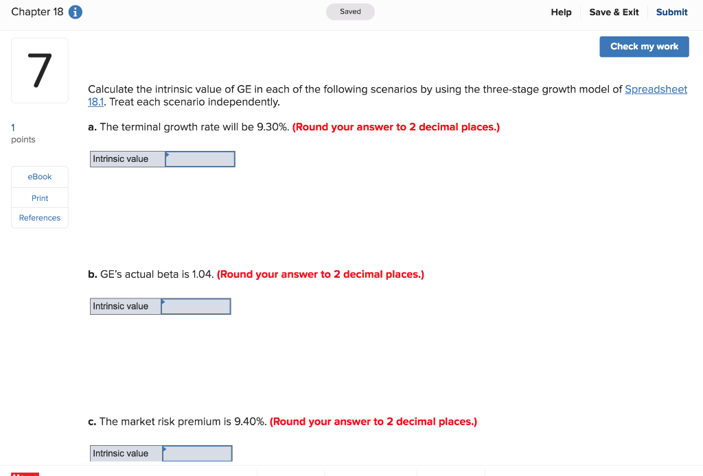  Chapter 18 0 Saved Help Save & Exit Submit Check my
