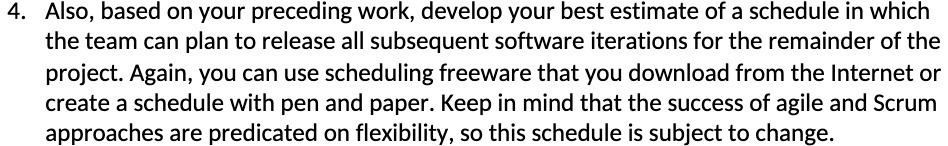  4. Also, based on your preceding work, develop your best estimate